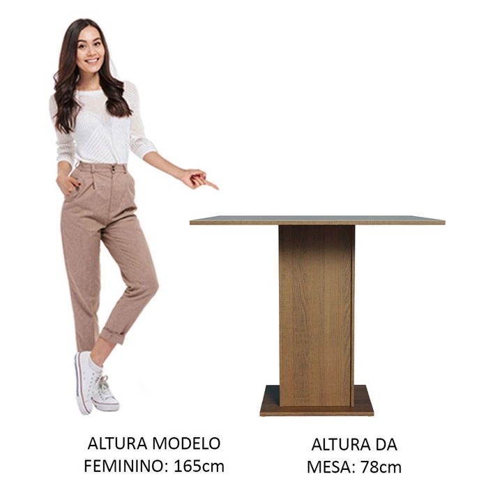 Mesa De Comedor Cuadrada Madesa Tapa De Madera 4 Puestos 02 - Vista 4