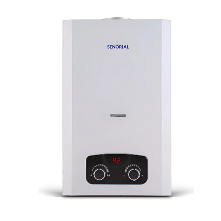 calefón señorial evolution max 14litros gas licuado blanco