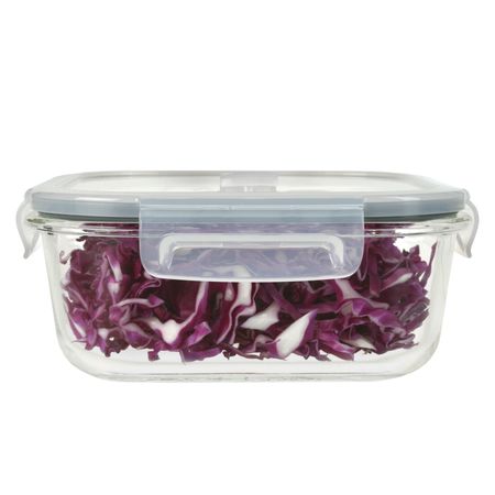Hermético Taper Contenedor Vidrio Apto Microondas Freezer 1200 ml Aston Cuadrado
