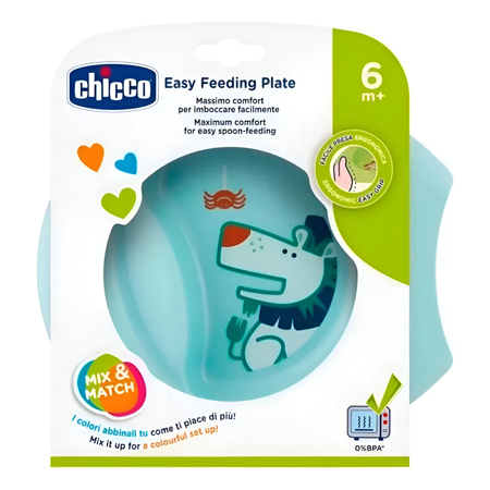 Chicco Plato Easy Feeding 6m+ Celeste 160012