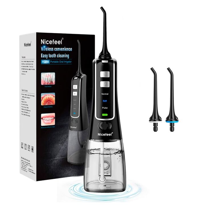 Irrigador Bucal Portátil Nicefeel FC256 200 ml IPX7 Batería 1400 mAh 3 Modos 2 Boquillas Rotación 360 Grados2 - Vista 1