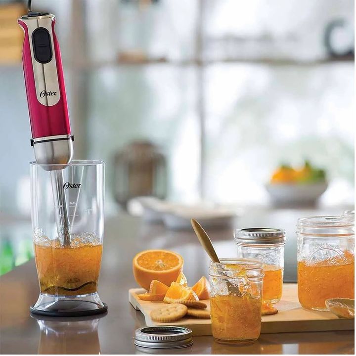 Stick Mixer Oster Fpsthb2801 Con Accesorios Batidora De Inmersion Picadora 800w Color Rojo - Vista 4