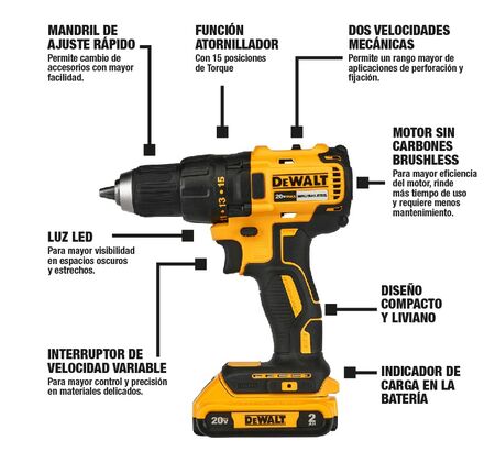 Taladro Atornillador Dewalt 20V