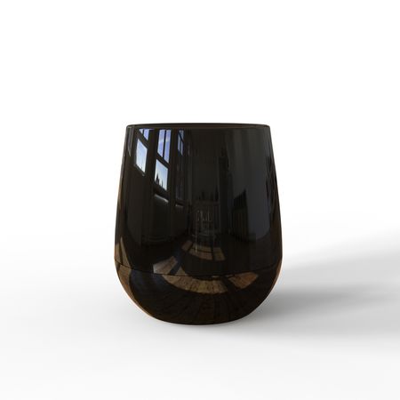 Maceta Autorriego Uovo Chica Beruplast Negro 34cm