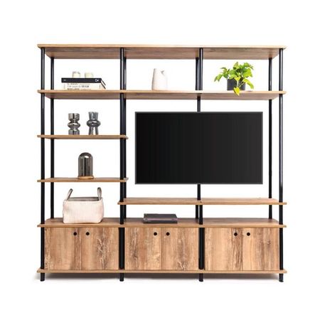 Rack de TV Industrial DS Home 180 x 30 x 192 cm Roble Atakama