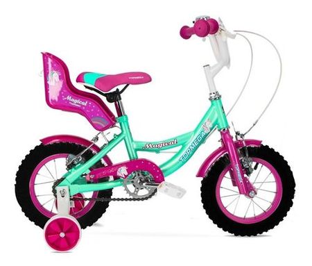 Bicicleta Infantil TopMega Niña Magical R12 Celeste 1009177