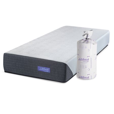 Colchon Inducol Limay 1 Plaza y Media 100x190cm Espuma de Alta Densidad Enrollado