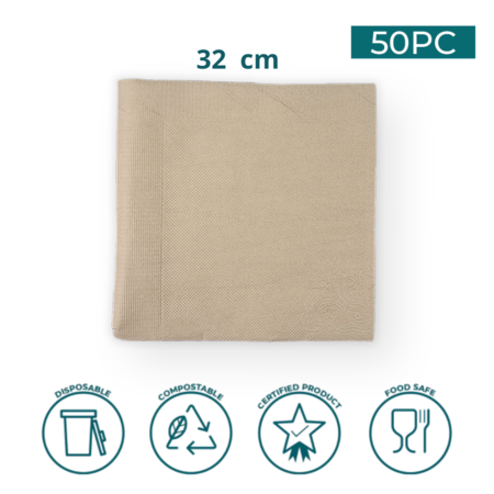 Set x 50 Servilletas Descartables Ecológicos Biodegradables Compostables Aston