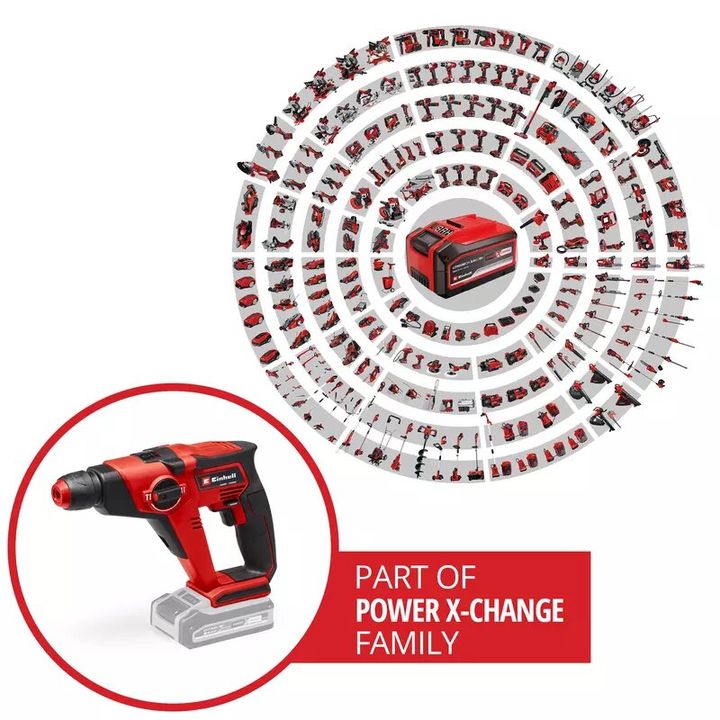 Einhell Rotomartillo Inalambrico TE-HD 18/12 Li - Solo - Vista 2