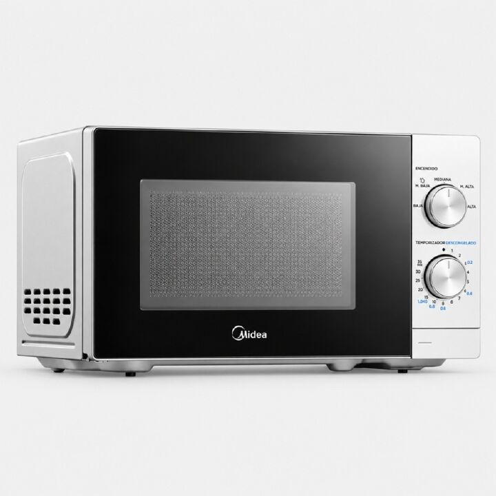 Horno a Microondas Midea 20L 650W Control Mecánico Blanco MW-MN120WAR1 - Vista 2