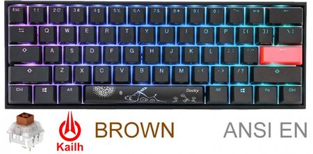 Teclado Gamer Ducky Mecha Mini V2 RGB Kailh Box Brown Pbt Double-shot