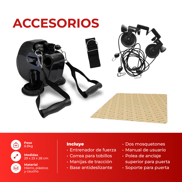 Ejercitador Entrenamiento Fuerza Poleas Core Master Melfit - Vista 5