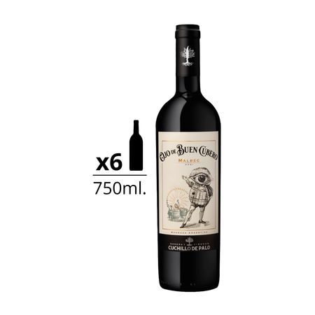 Vino Tinto Ojo de Buen Cubero Malbec Caja x 6