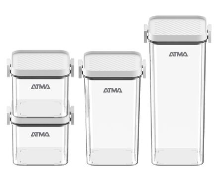 Set de Frascos Hermeticos Atma Home 420ml 600ml 1240ml 1770ml