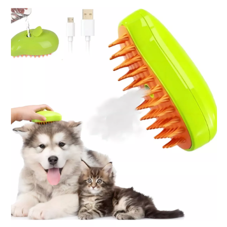 Cepillo 3 In 1 Cepillo De Vapor Para Gatos Y Perros Spray Masajeador