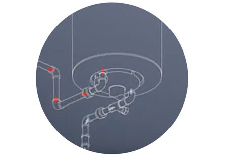 Termotanque Eléctrico Longvie TE40F 37LTS conexion inferior
