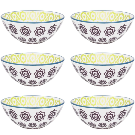 SET X6 BOWLS DE 16 CM  600 CC DEC. THAI - OXFORD
