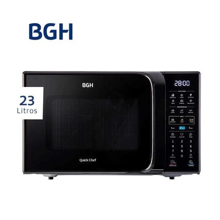 Microondas Bgh 23 Litros Eco Negro Digital Con Grill B223DN20I