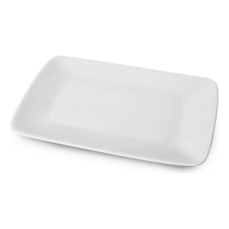 Plato Rectangular Porcelana Blanca Schmidt 24 Cm Blanco