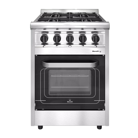 COCINA MORELLI COUNTRY 600 - 60CM ACINOXESMPTA VIDRIO REJENLOZ (18027)