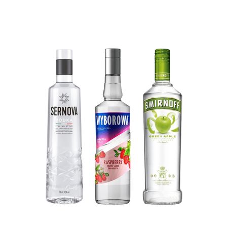 Set Vodkas Standard Saborizados x 3