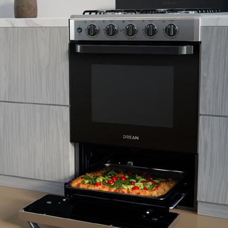 Cocina Multigas 56 cm Inoxidable con Encendido Eléctrico Drean CD5603AI0