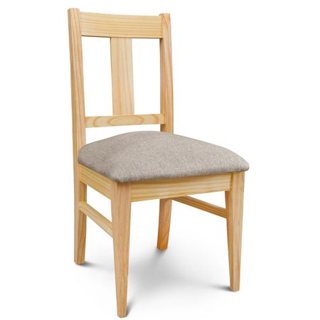 Silla de Comedor Euro lustre Natural Tapizado Shot Antique Espacity