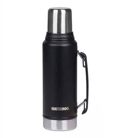 Termo De Mate Waterdog Con Manija 1 L Ombu Negro