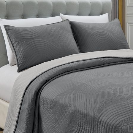 Quilt Cubrecama Twin Kavanagh Taormina Matelaseado Con 2 Fundas de Almohadón 1 1/2 Plazas