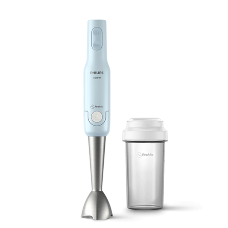 LICUADORA DE MANO PHILIPS PRO MIX 400W. VAJILLA PLASTICA.