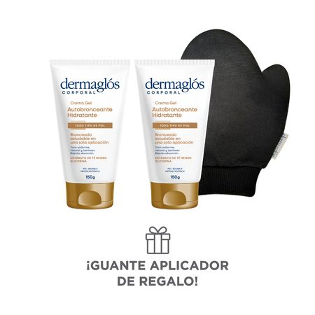 Crema Gel Autobronceante Hidratante Dermaglos 150g x2