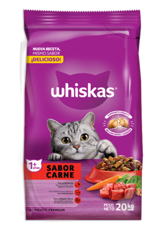Whiskas Gato Adulto Carne 20 Kg Alimento Seco Balanceado