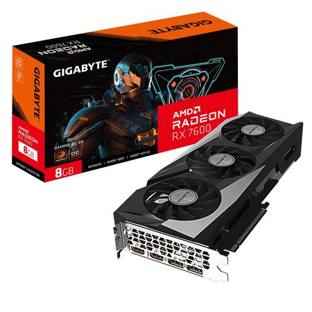 Placa de Video Gigabyte AMD Radeon RX 7600 GAMING OC 8GB