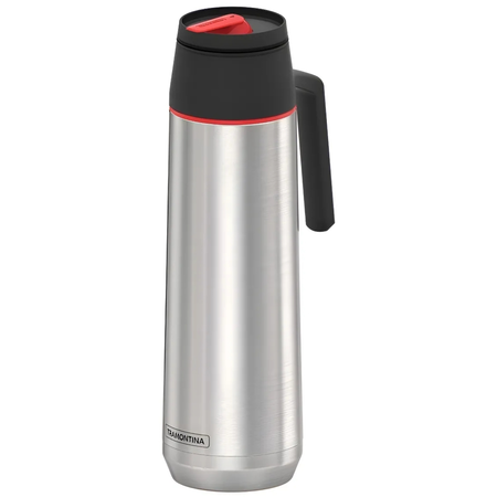 Termo Bala Exata 1 Litro Tramontina Acero Inox Con Sifón Plateado