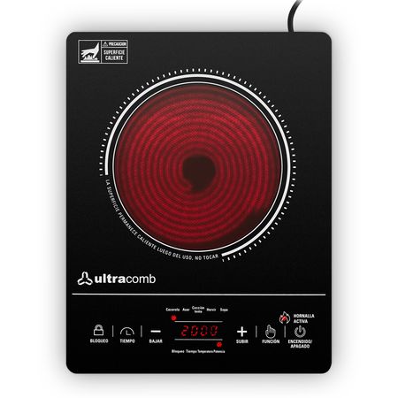Anafe Eléctrico AN-2211 Ultracomb 1 Hornalla 220V 2000W Negro
