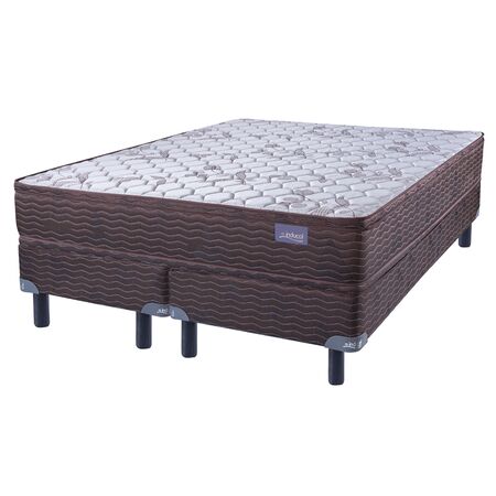 Colchon y Sommier Inducol Aural Super Queen 160x200x28cm Espuma de Alta Densidad con Doble Europillow