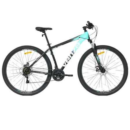 Bicicleta MTB Venzo Ahead Alu R29 21V Talle M NegroTeal Disco Mec.