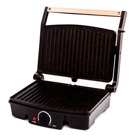 Parrilla Grill Ceramico Con Tapa Prensa Novohome 1500w