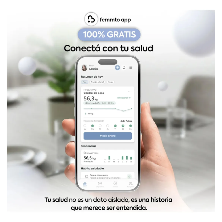 Balanza digital bluetooth bioimpedancia Femmto - Vista 2