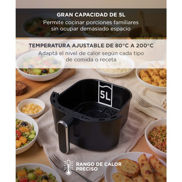 Freidora De Aire Gadnic Digital Táctil 5 Litros Visor 5L - Vista 3