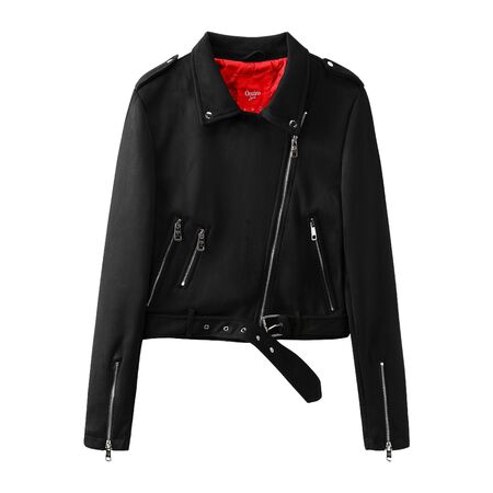 Campera Mujer Biker Oreiro Love Cierres Ajustada Vegana Moda Otoño Invierno Talle S