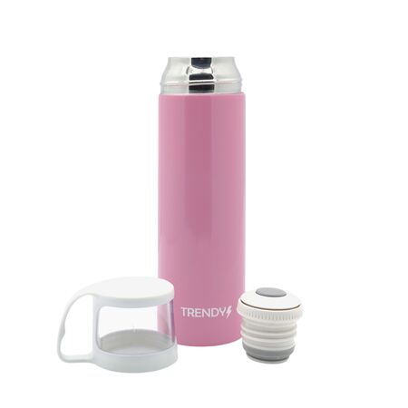 Termo Térmico Trendy Medio Litro 500ml Acero Inoxidable Color Rosa