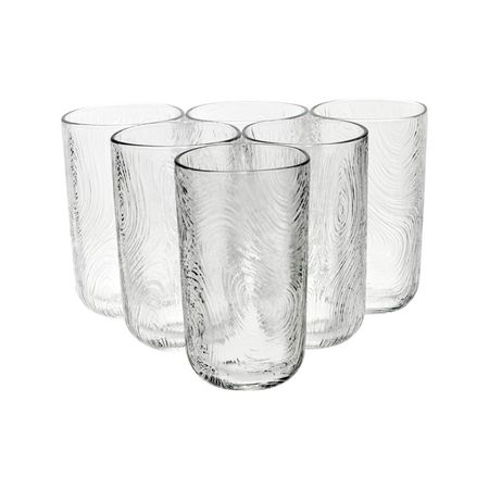 Set X 6 Vaso Vidrio 355 cc Agua Tragos Pasabahce Linden