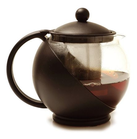 Tetera De Vidrio Infusor Filtro Acero Inox Té Hebras 750ml Aston