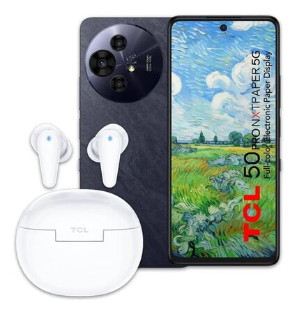 Combo Celular TCL 50 Pro Nxtraper 5g 512/8gb Space gray + Auriculares Moveaudio Neo White