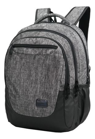 Mochila Luxor Kossok - Porta Laptop - Reforzada Gris Liso