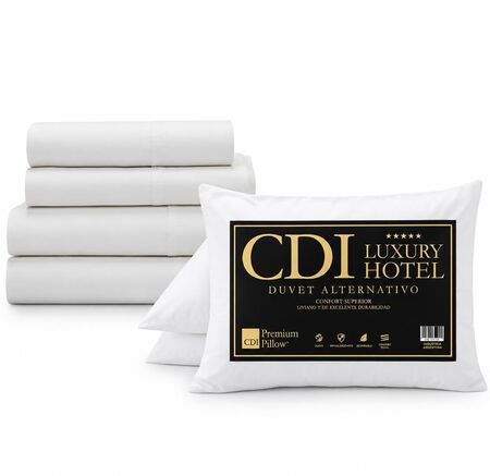 Sábanas Blancas Danubio puro Algodon + 2 almohadas CDI Hotel Luxury Duvet