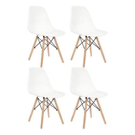 Sillas Eames x 4 Uni. Blancas