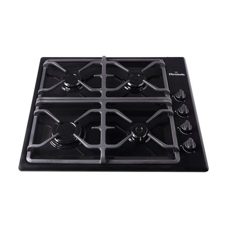 Anafe Negro 4 hornallas Con encendido Rejilla de fundicion Florencia