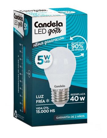 Lámpara Led Candela Gota 5w Reemplaza 40w E27